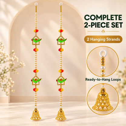 Parrot Door Hangings with Golden Bells