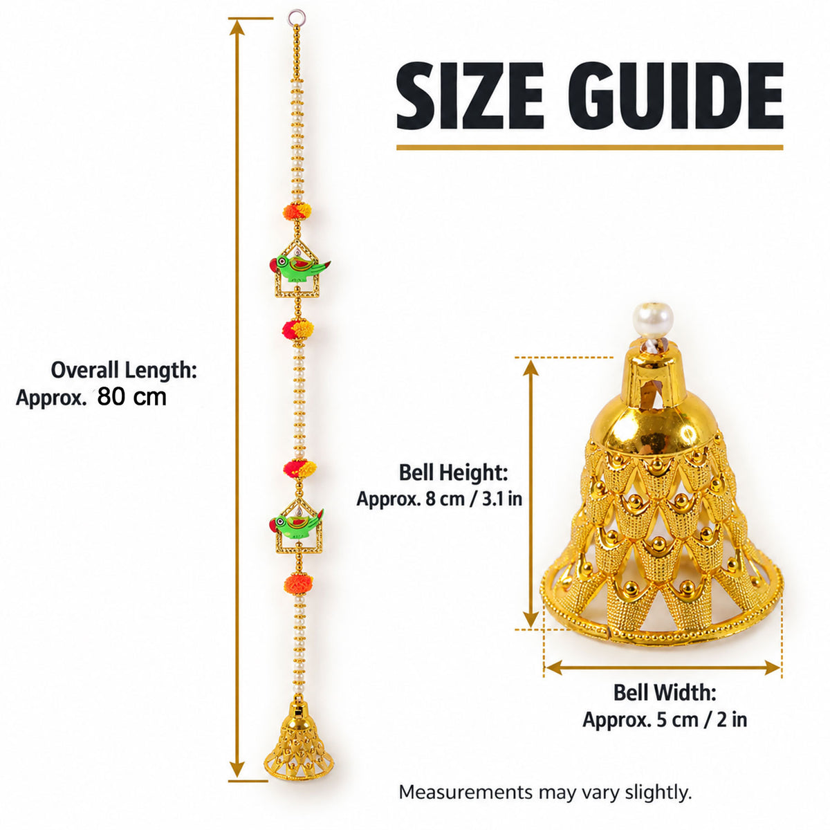 Parrot Door Hangings with Golden Bells