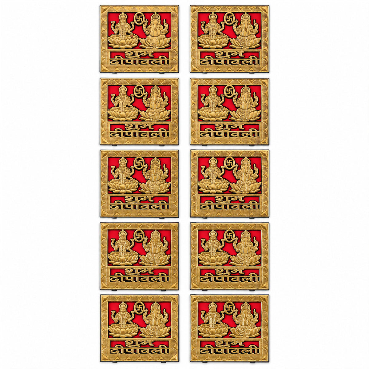Square Shubh Deepavali embossed golden stickers 07.jpg