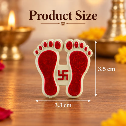 Small Red Lakshmi Footprints