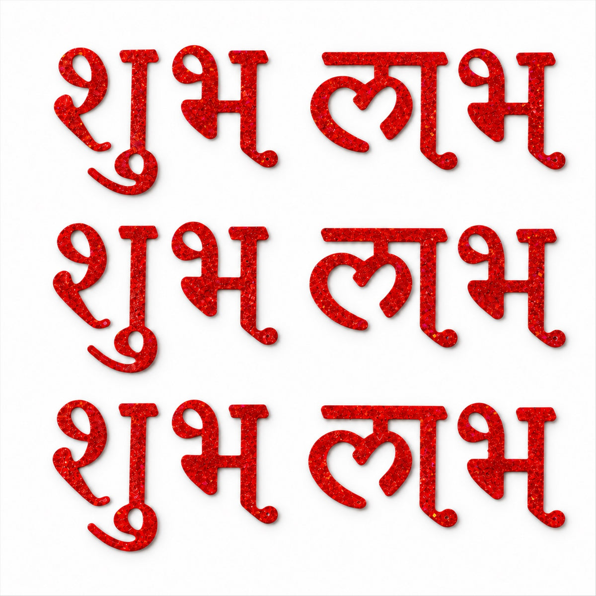 Red glitter Shubh Labh decorative stickers Shubh_Labh_04.jpg