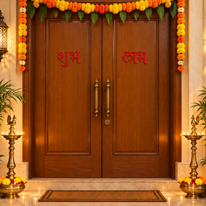 Red glitter Shubh Labh decorative stickers Shubh_Labh_09.jpg