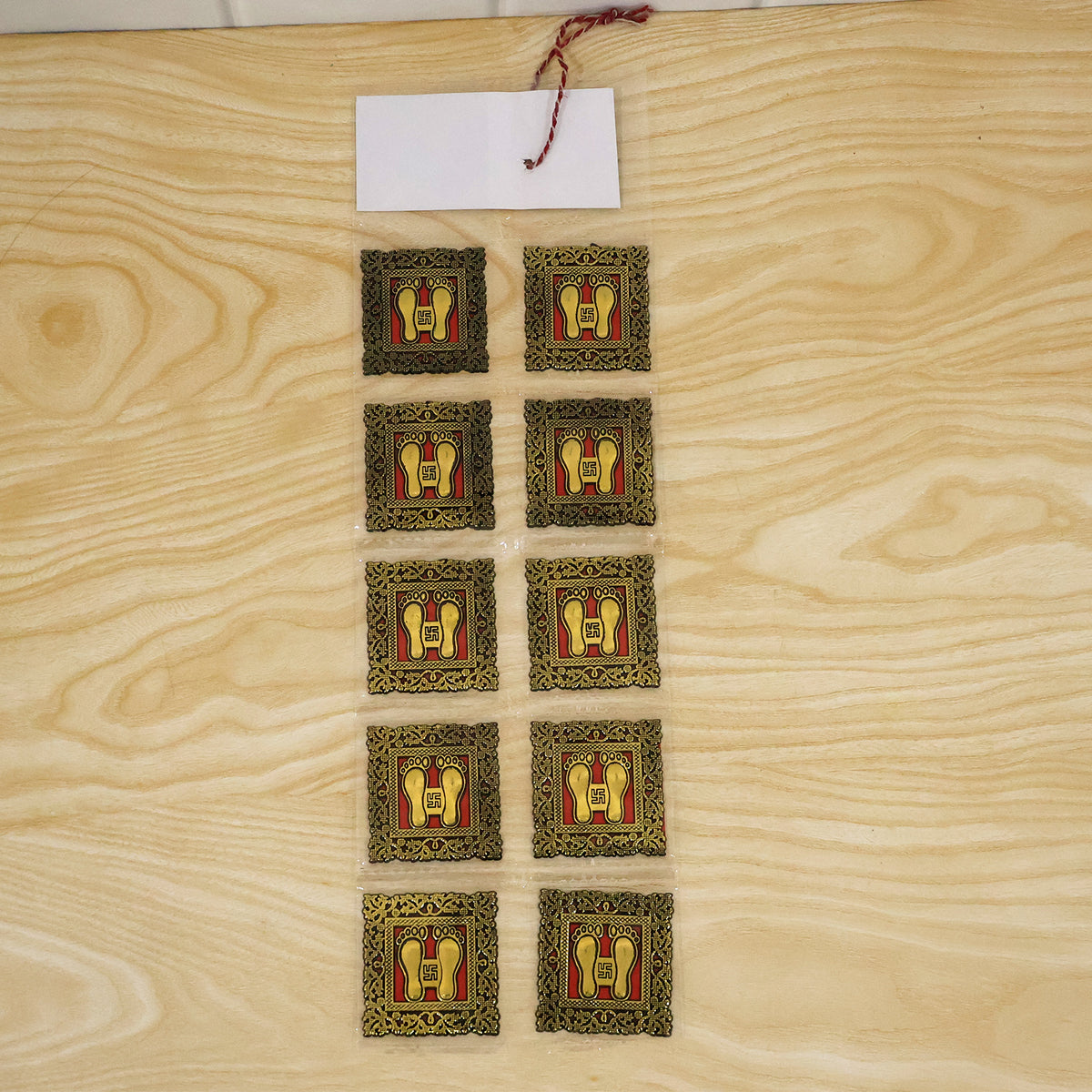 Golden Laxmi Charan frame decorative stickers 10