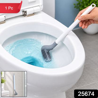 Golf shaped silicone toilet cleaning brush with wall hook 2