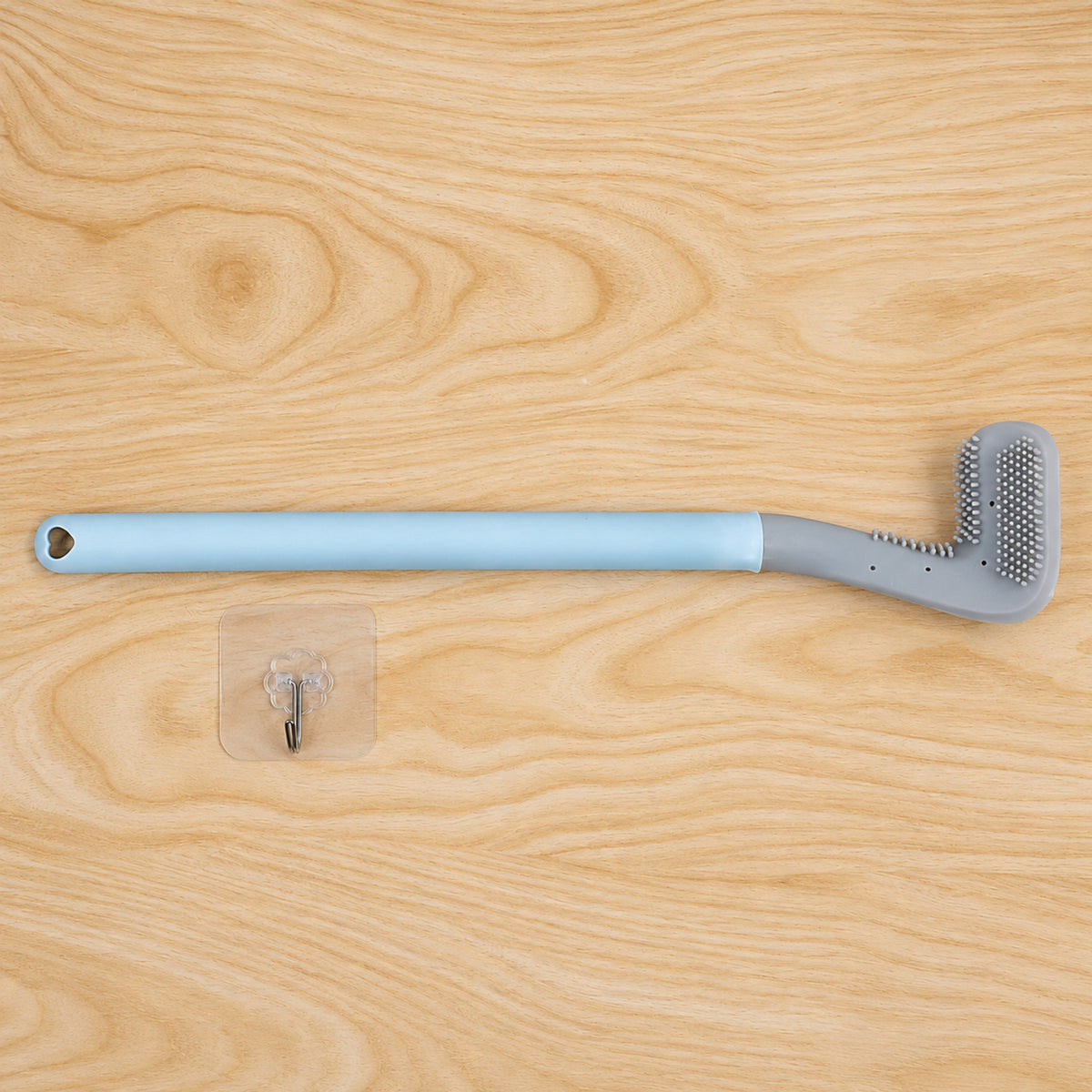 Golf shaped silicone toilet cleaning brush with wall hook 9