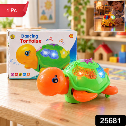 Dancing tortoise musical toy with colourful shell lights 2