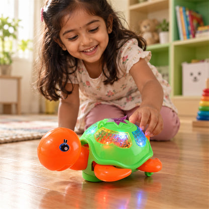 Dancing tortoise musical toy with colourful shell lights 3