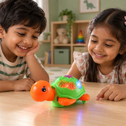 Dancing tortoise musical toy with colourful shell lights 4