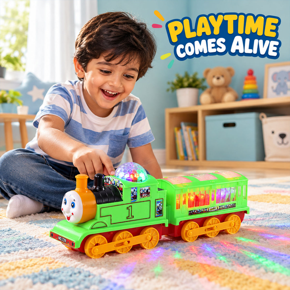 Green Musical Toy Train
