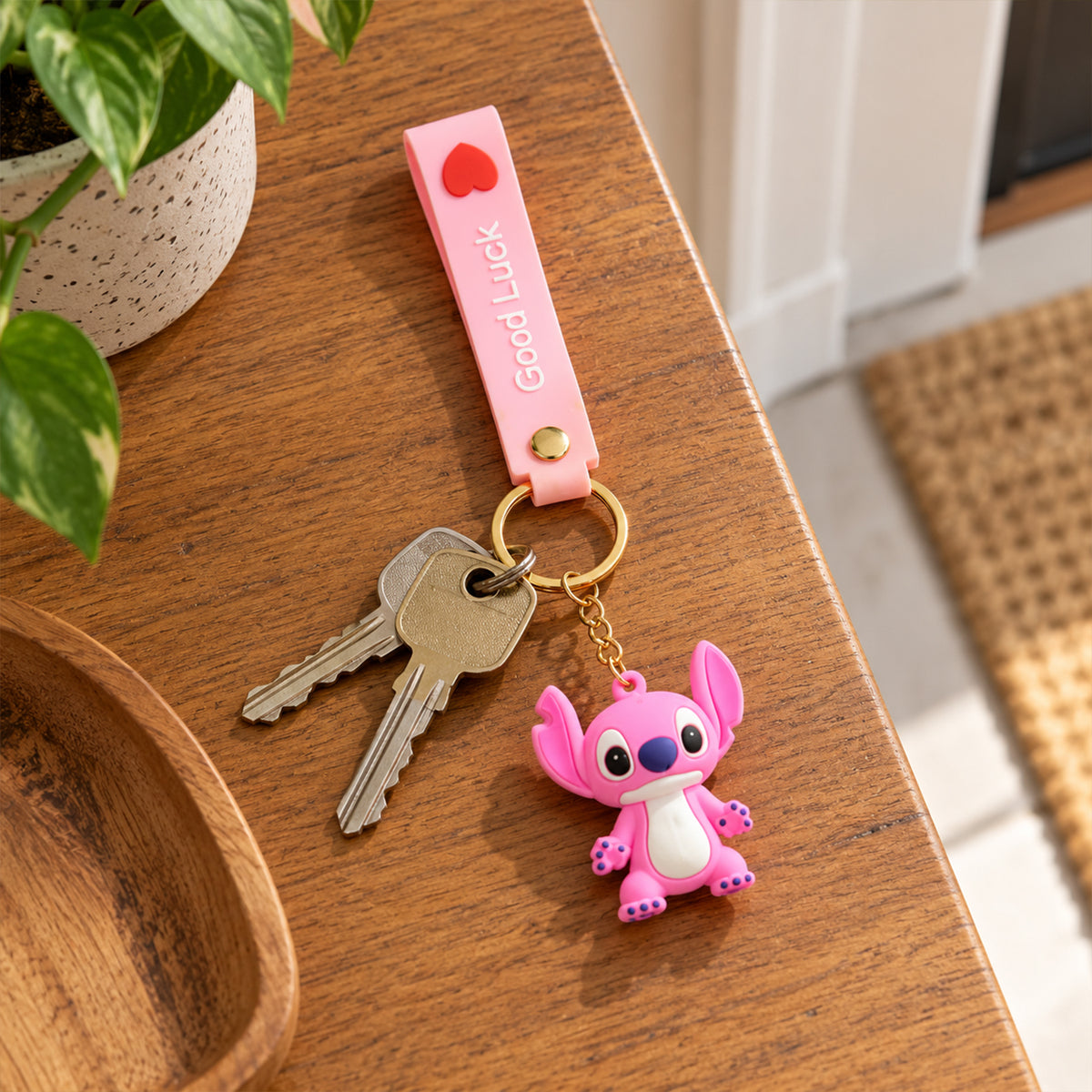 Pink Character Keyring