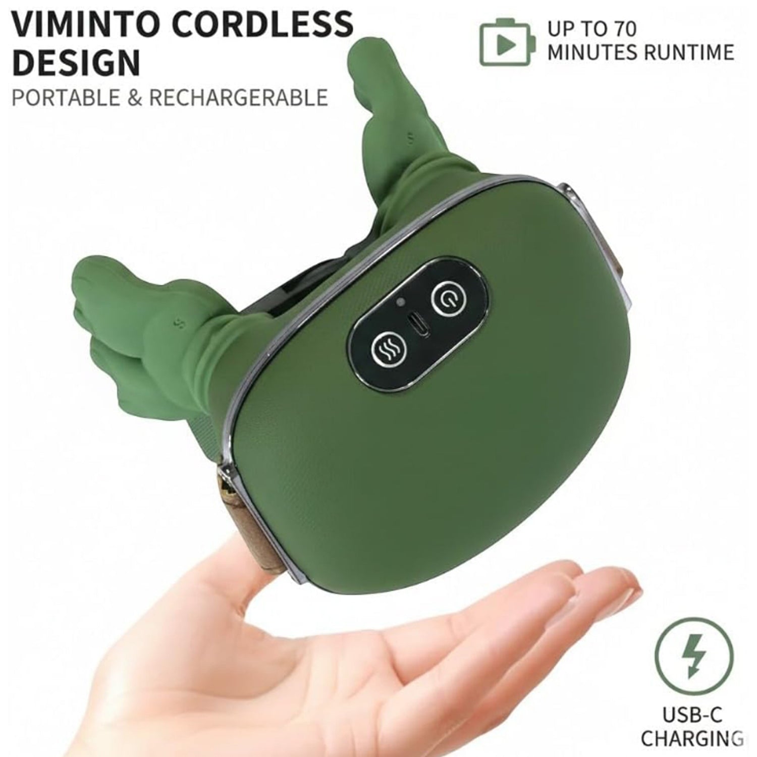 Green Neck and Shoulder Massager with Heat - Image 8