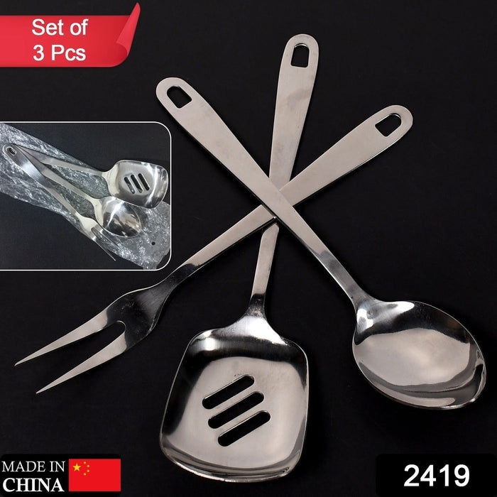 Premium High-Quality 3-Piece Serving & Cooking Spoon Set