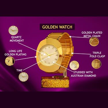 Elegant Gold-Plated Watch – Timeless Luxury & Style