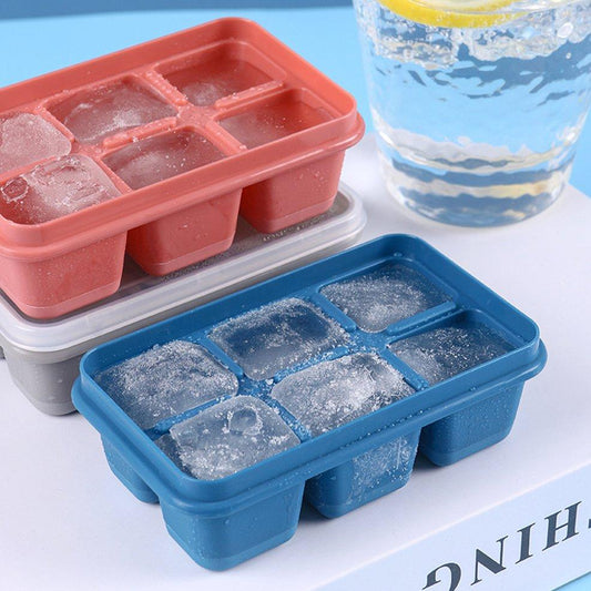 6-Grid Silicone Ice Tray – Ideal for Household Ice Making