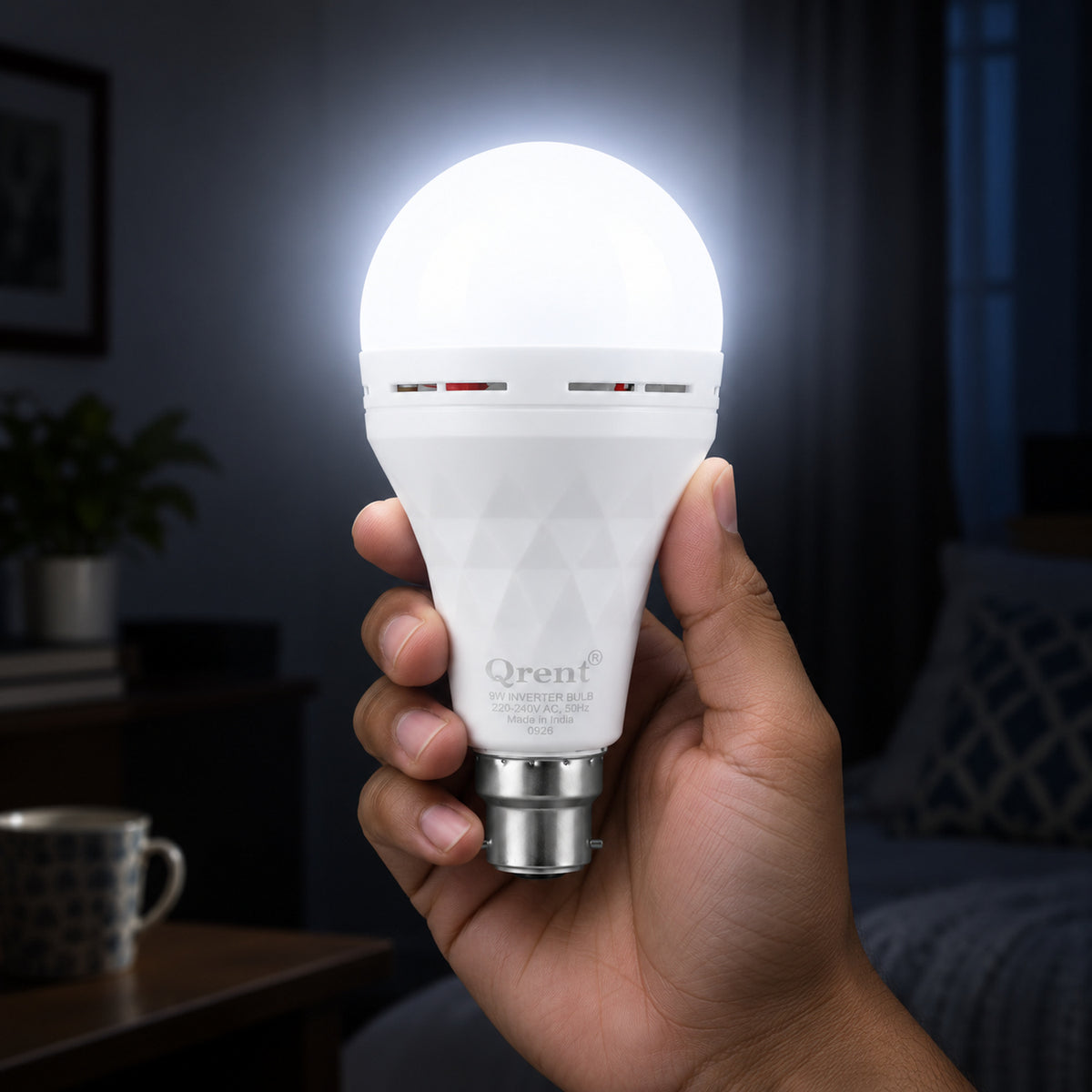 12W LED inverter bulb - handheld view
