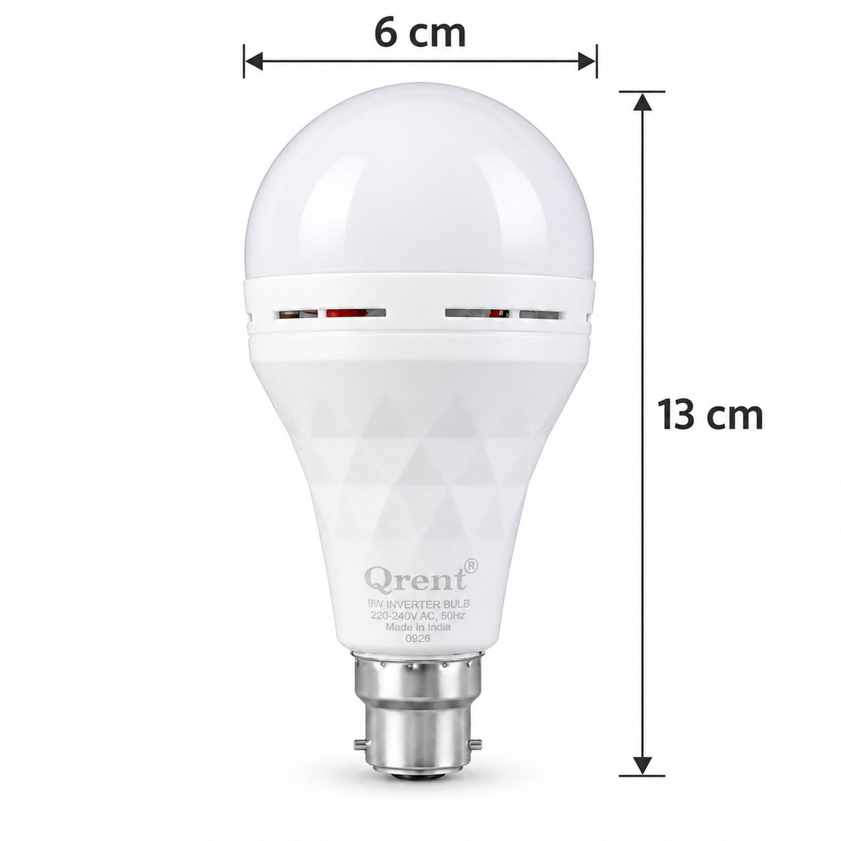 12W LED inverter bulb - dimensions