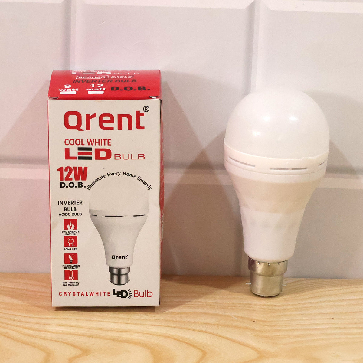 12W LED inverter bulb - actual bulb and box