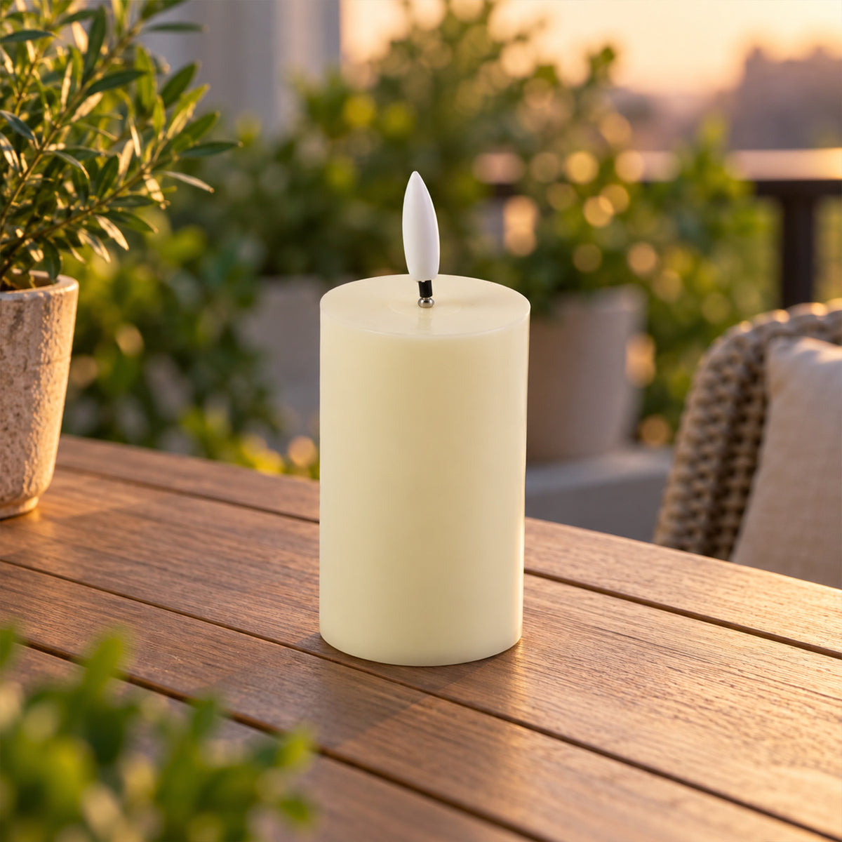 LED candle lit view