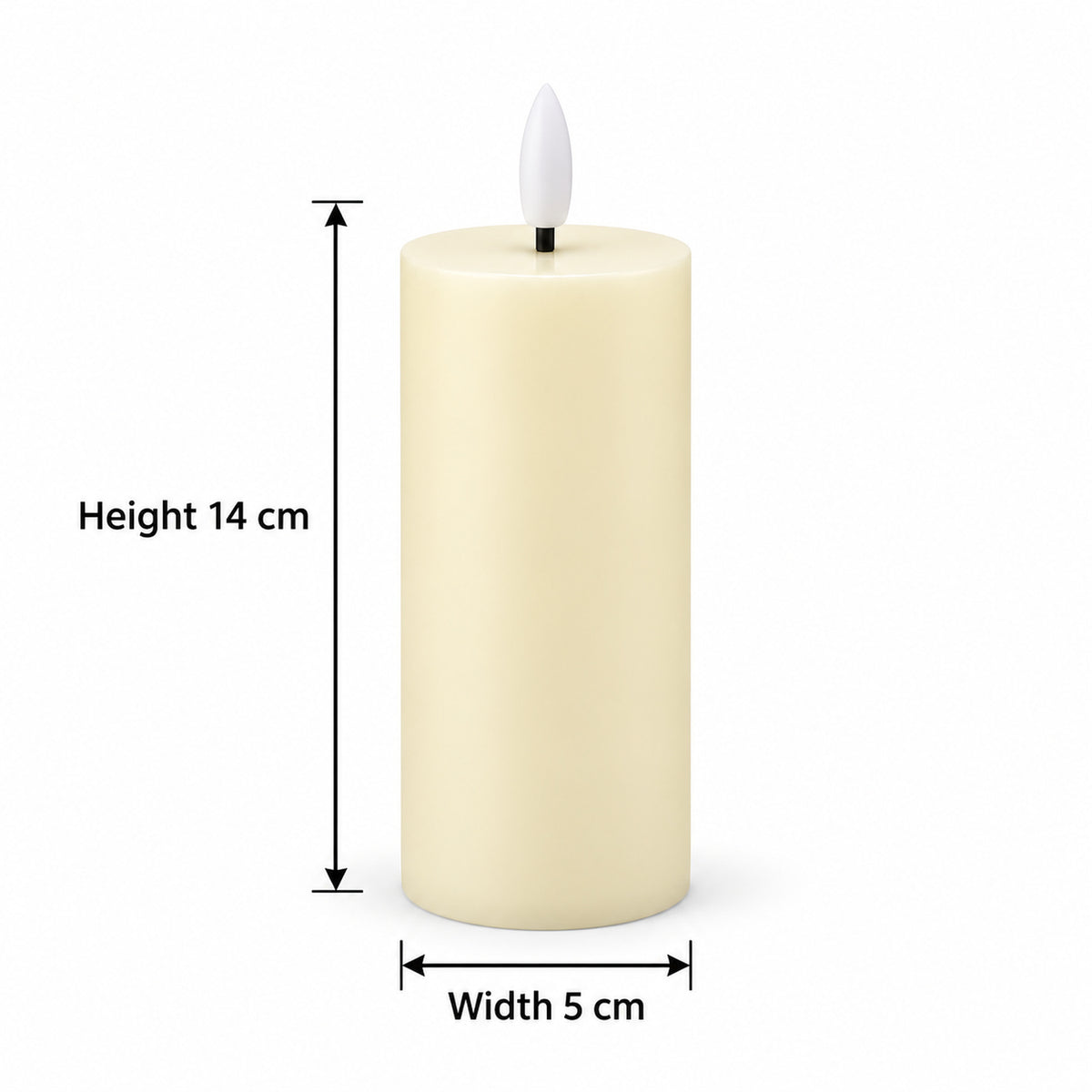 LED candle size guide