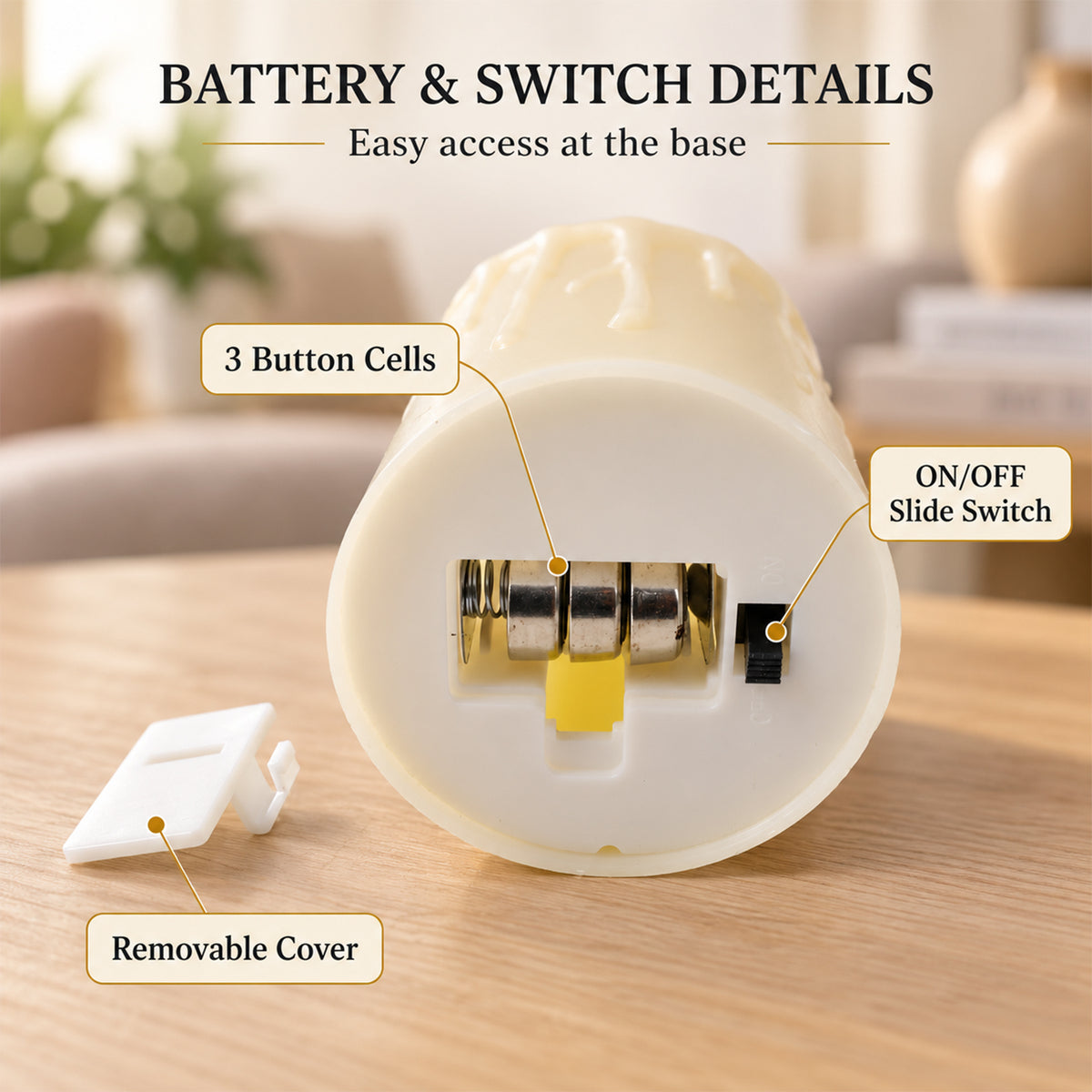 LED candle design view