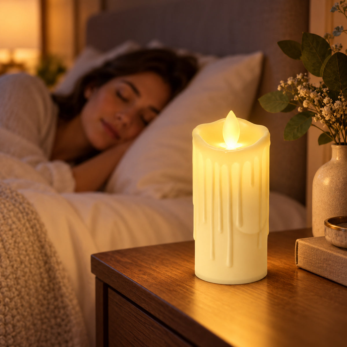 LED candle lit view