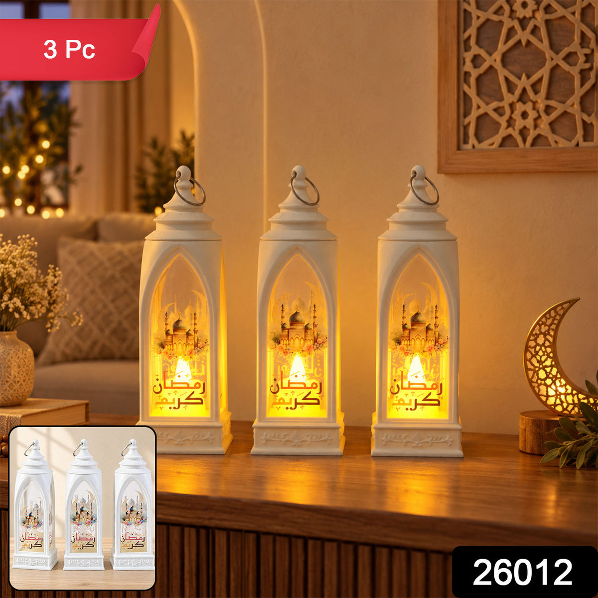 LED candle lantern pack 3pc