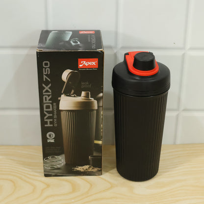 Gym shaker bottle with mixing ball - actual product and box