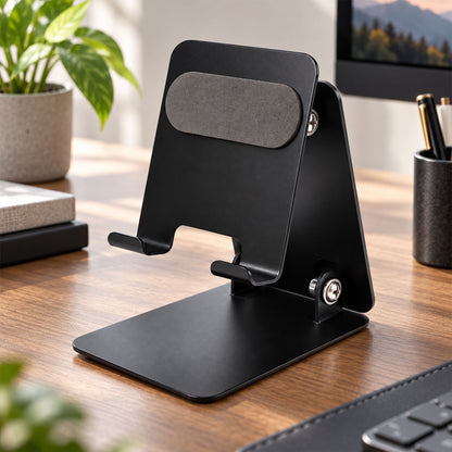 Foldable metal mobile phone stand - desk display