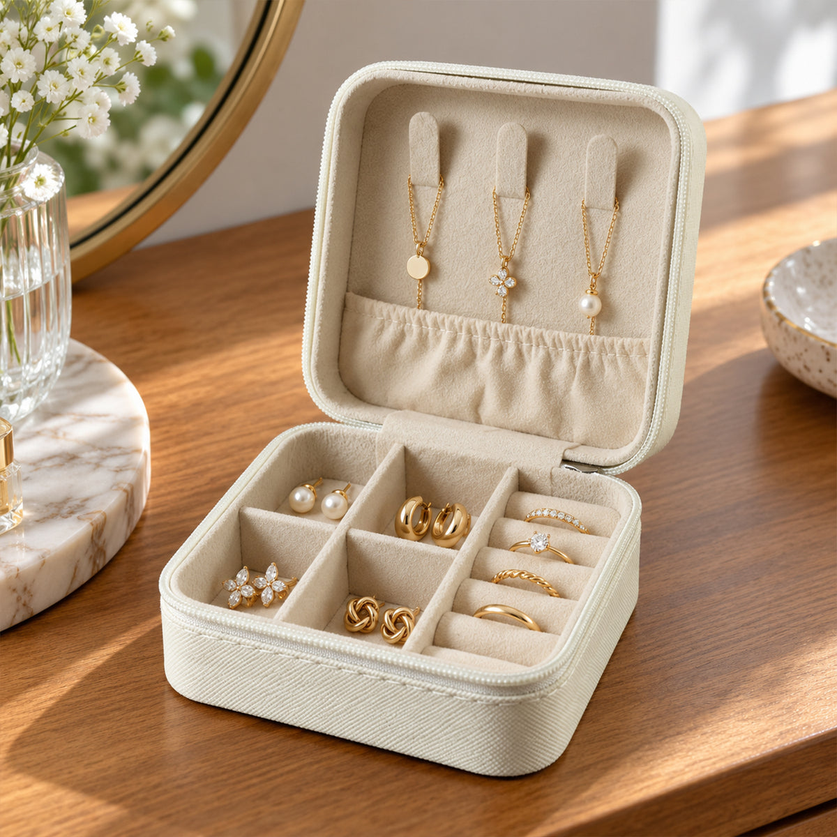 Ring Slot Travel Jewellery Box
