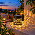 Decorative Solar LED Lamp with Mandala Pattern for Patio and Garden (1 Pc)