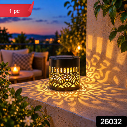Decorative solar LED lamp with mandala pattern - 1 Pc