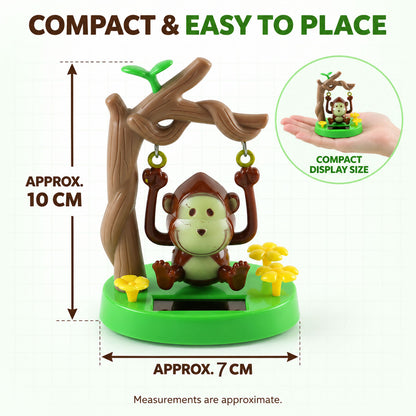 Solar dancing monkey swing decor - dimensions