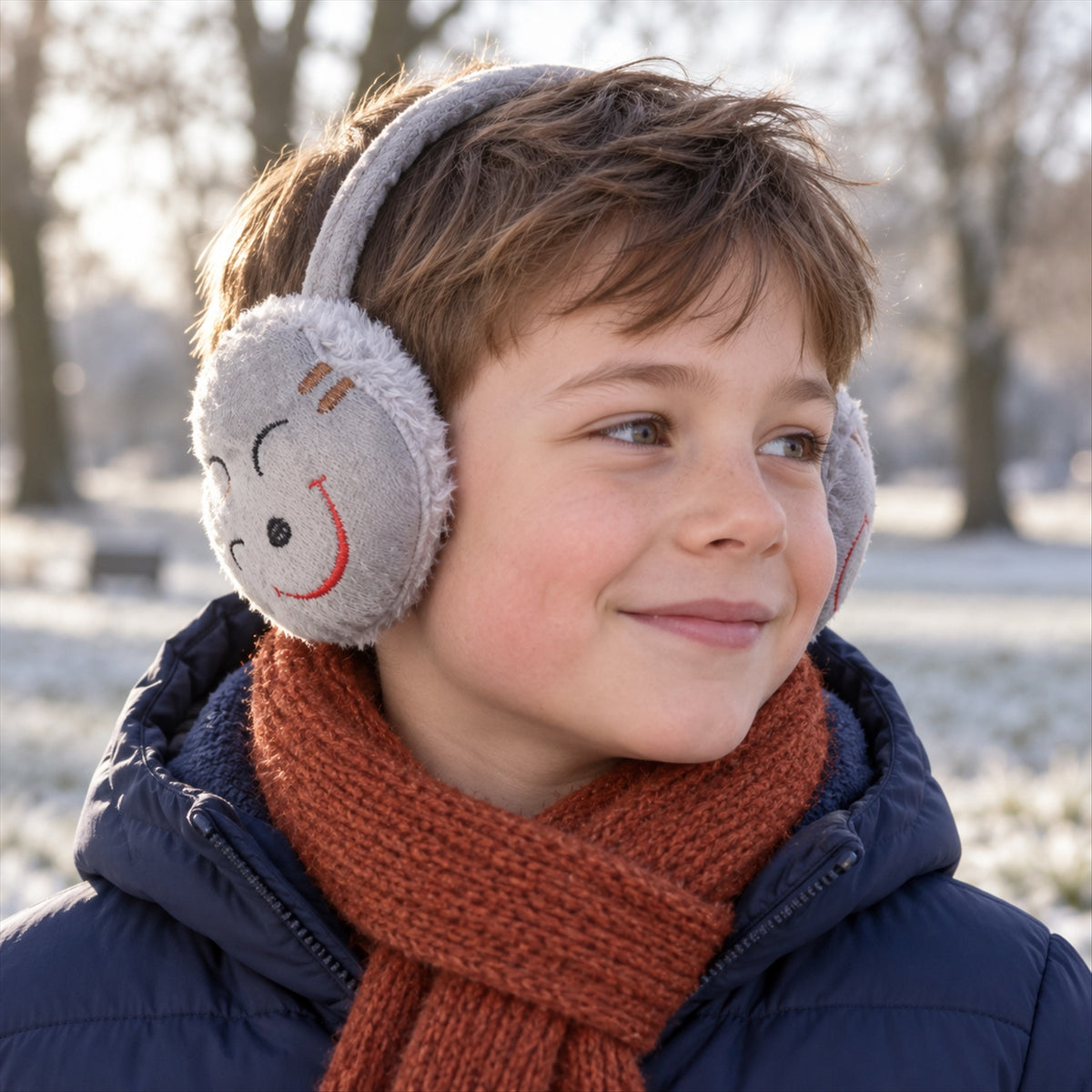 Smiley winter earmuffs - main product photo