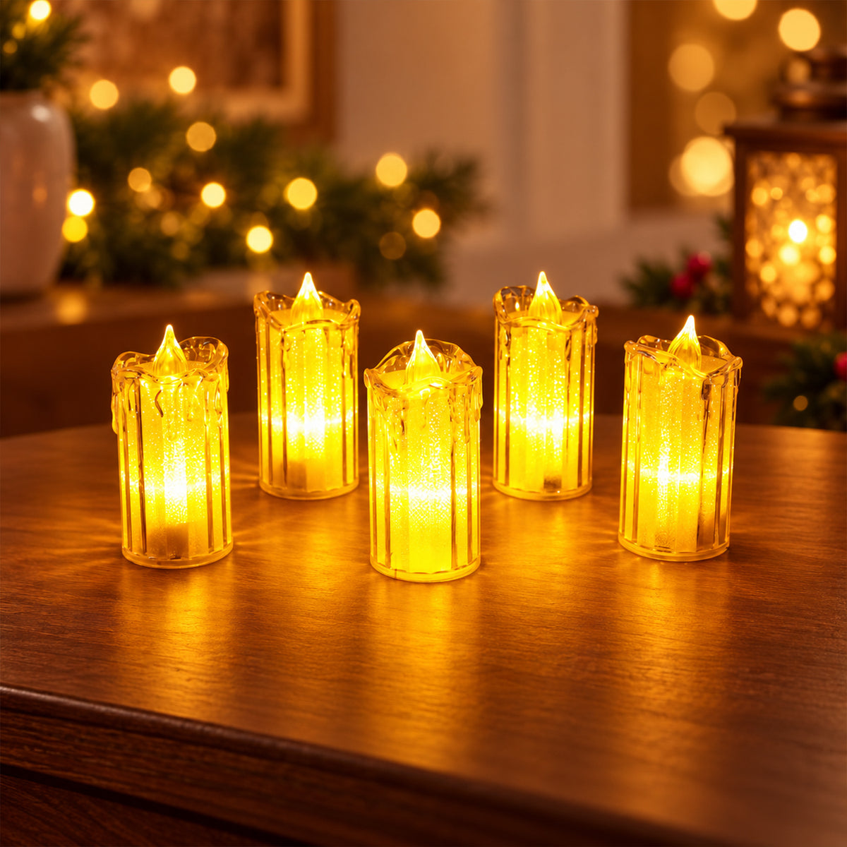 Decorative flameless LED candles - main illuminated display