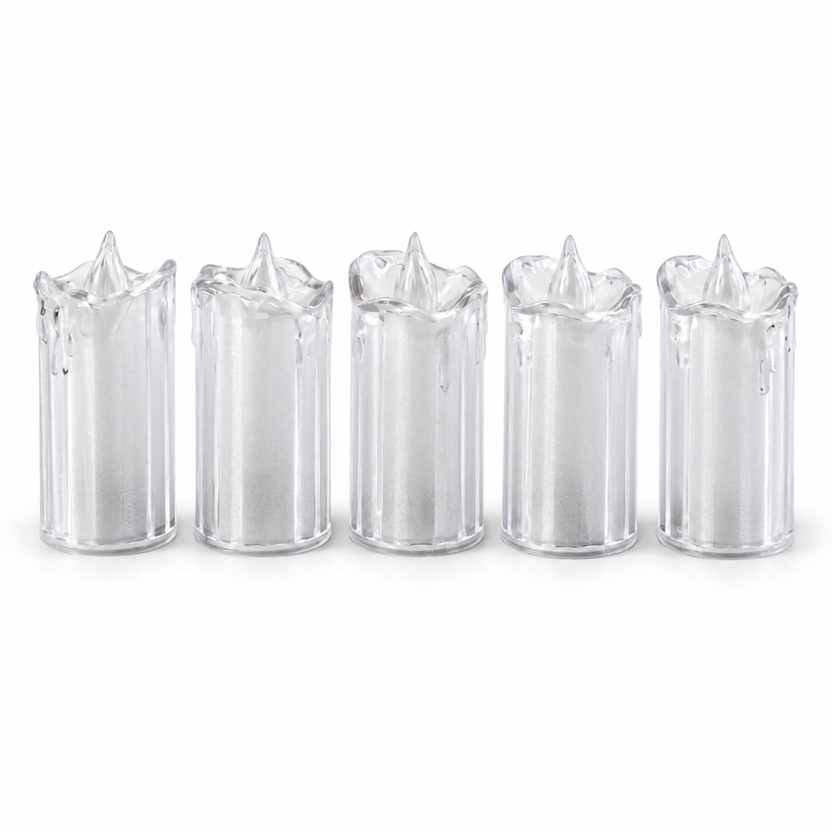 Decorative flameless LED candles - white background