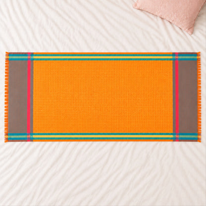 Shawl with contrast borders - product view 01