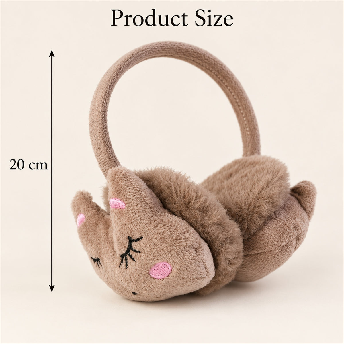 Plush winter earmuffs - dimensions