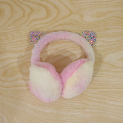 Winter warm cat ear earmuffs - actual product
