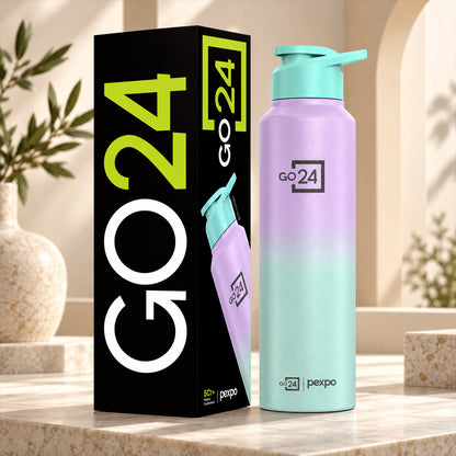 Stainless steel water bottle carry loop office travel