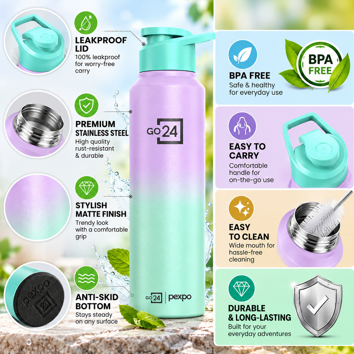 Water bottle loop detail