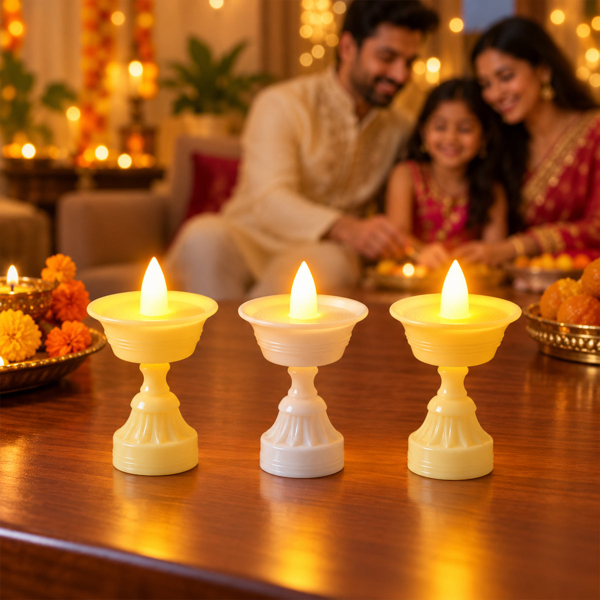 Flameless decorative LED diyas - product view 08