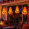 Halloween 3 Layer Pumpkin LED Hanging Lights for Party Home Decor (4 Pc Set)