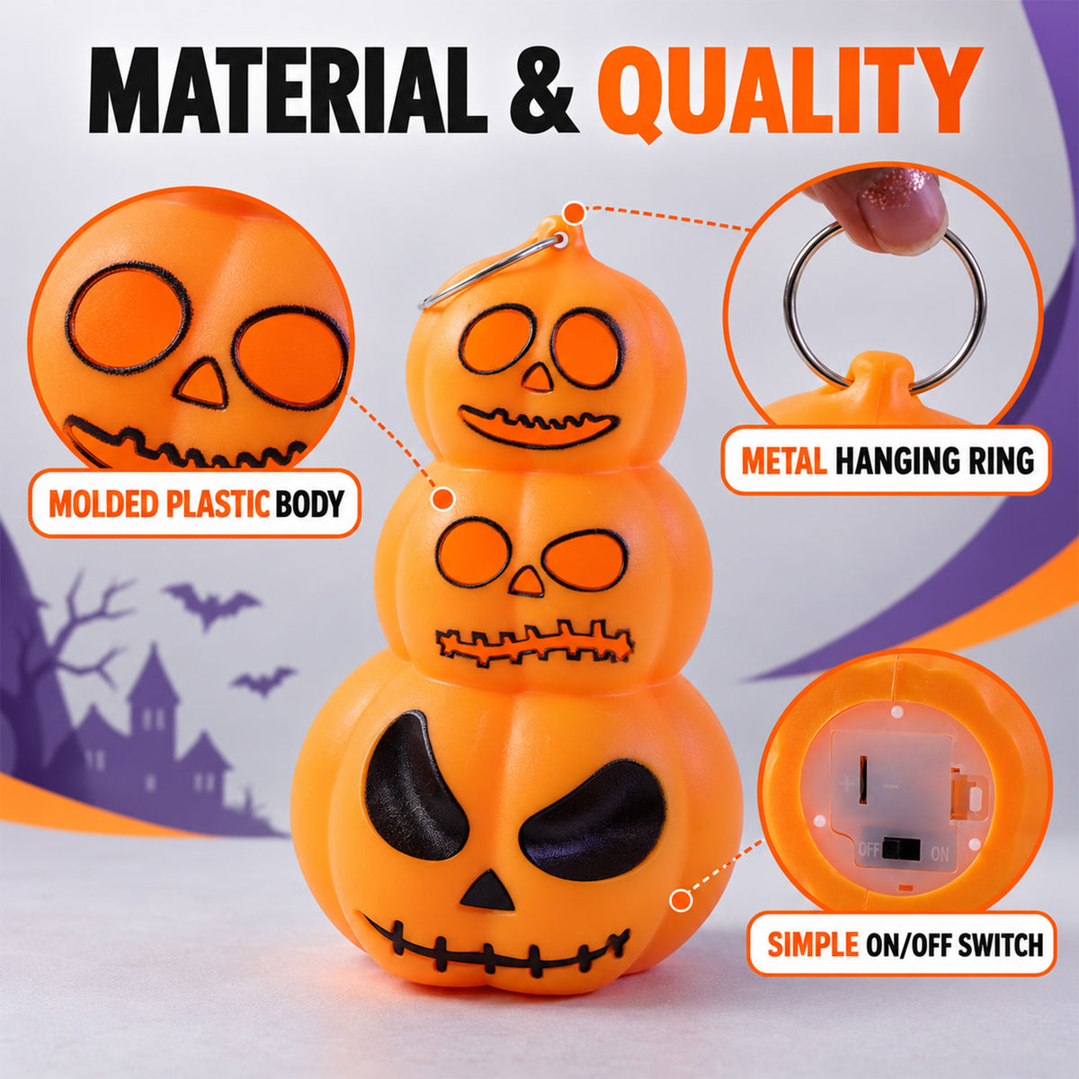 Halloween three layer pumpkin LED lights - product view 03