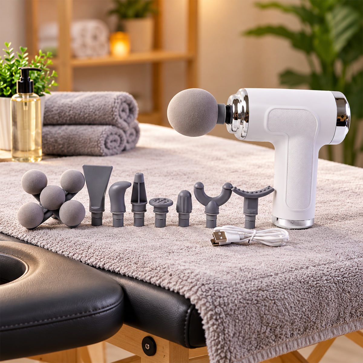 Rechargeable handheld fascia massage gun view 01