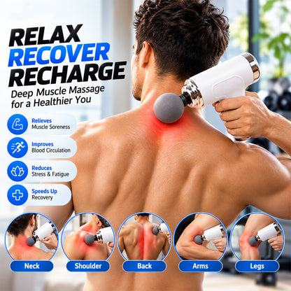 Rechargeable handheld fascia massage gun view 05