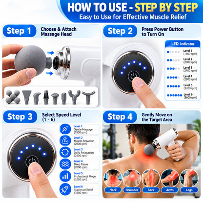 Rechargeable handheld fascia massage gun view 06