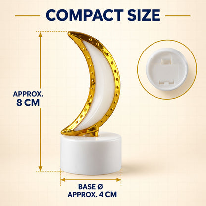 Moon shape LED tealight candles - dimensions
