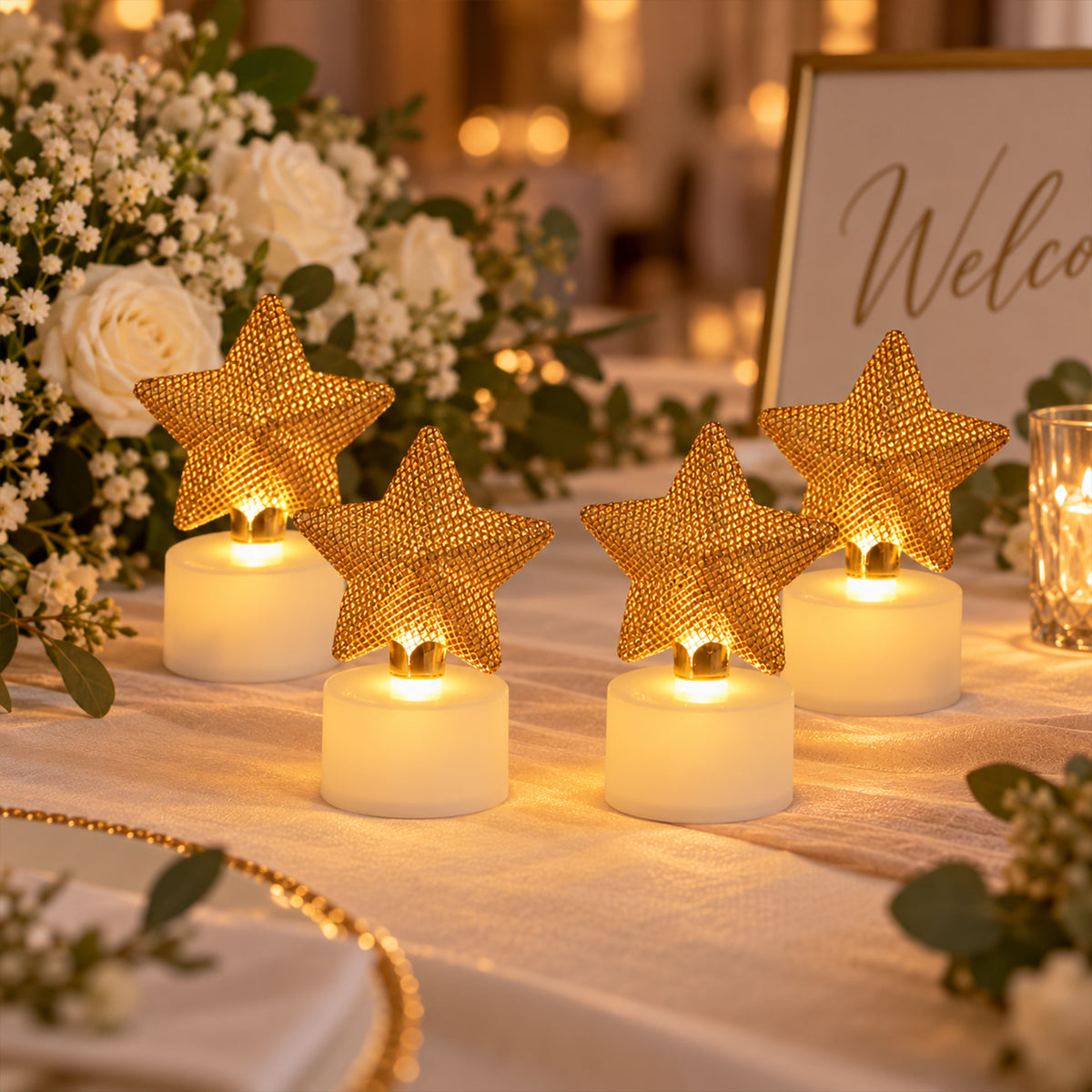 Decorative LED star candles - product view 03