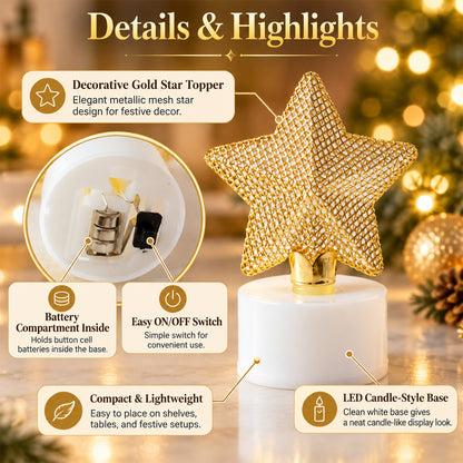 Decorative LED star candles - product view 06