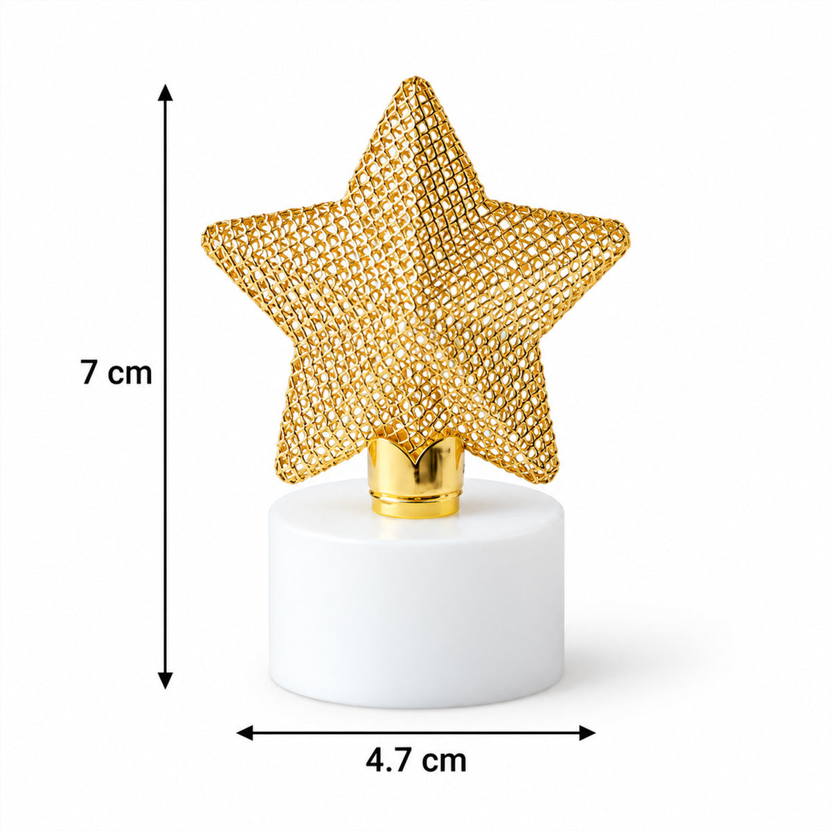 Decorative LED star candles - dimensions